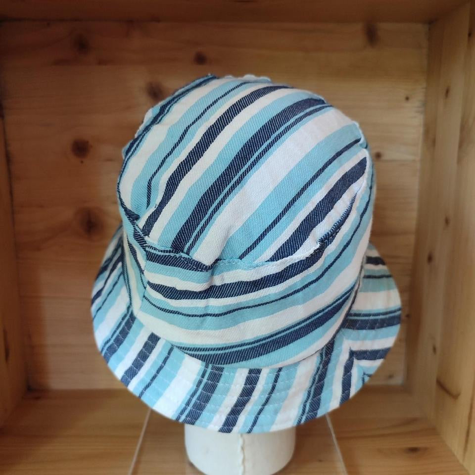 Cappello alla pescatora righe azzurre