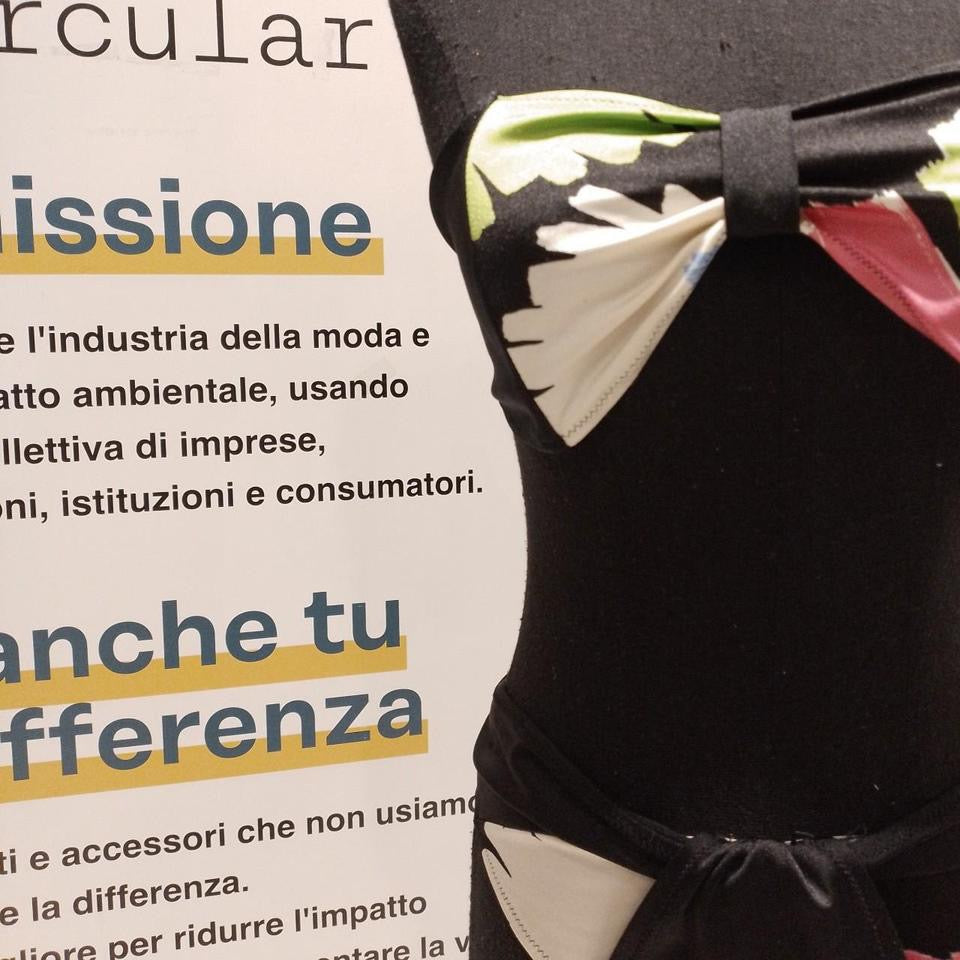 Bikini nero fantasia multicolor