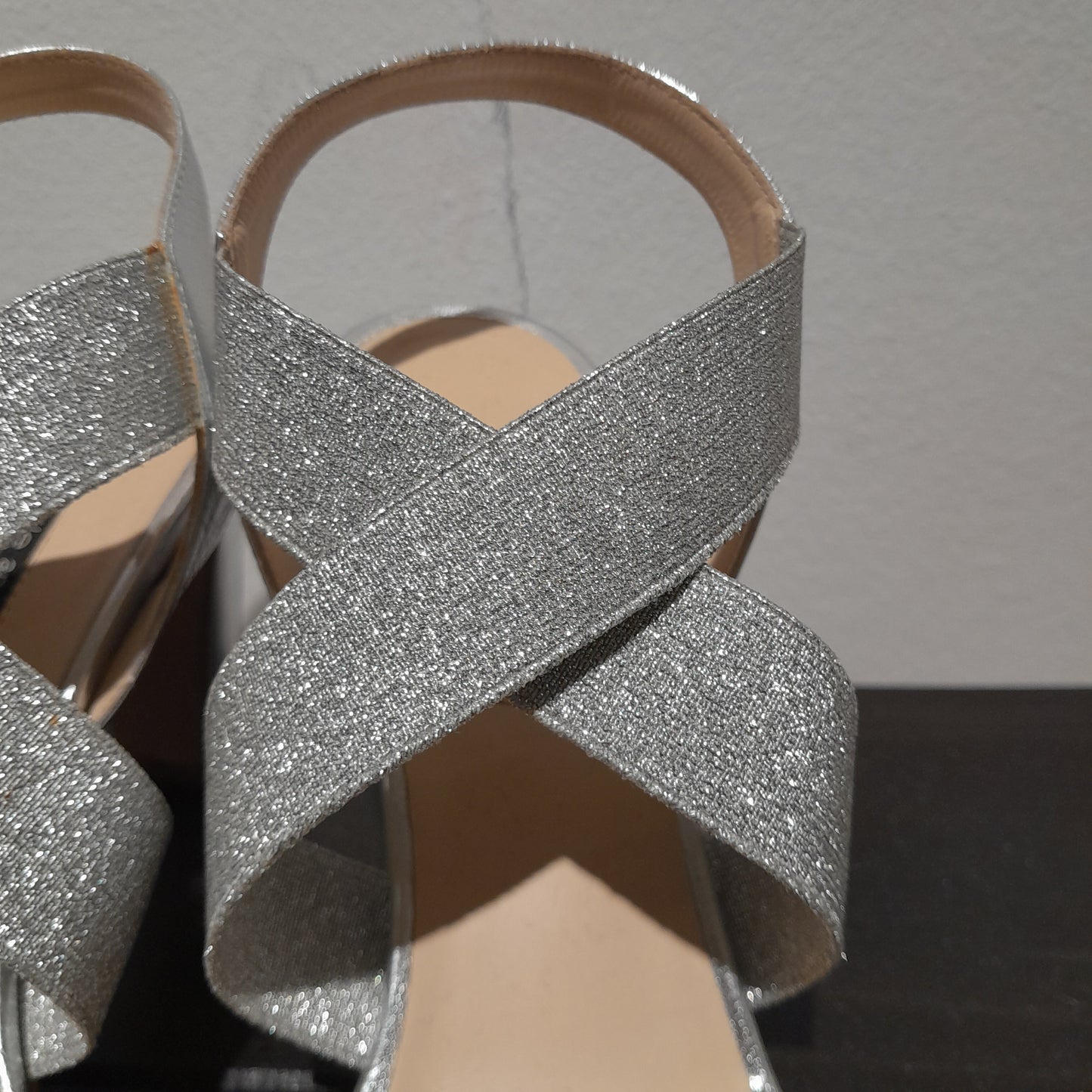 Sandali elasticizzati argento
