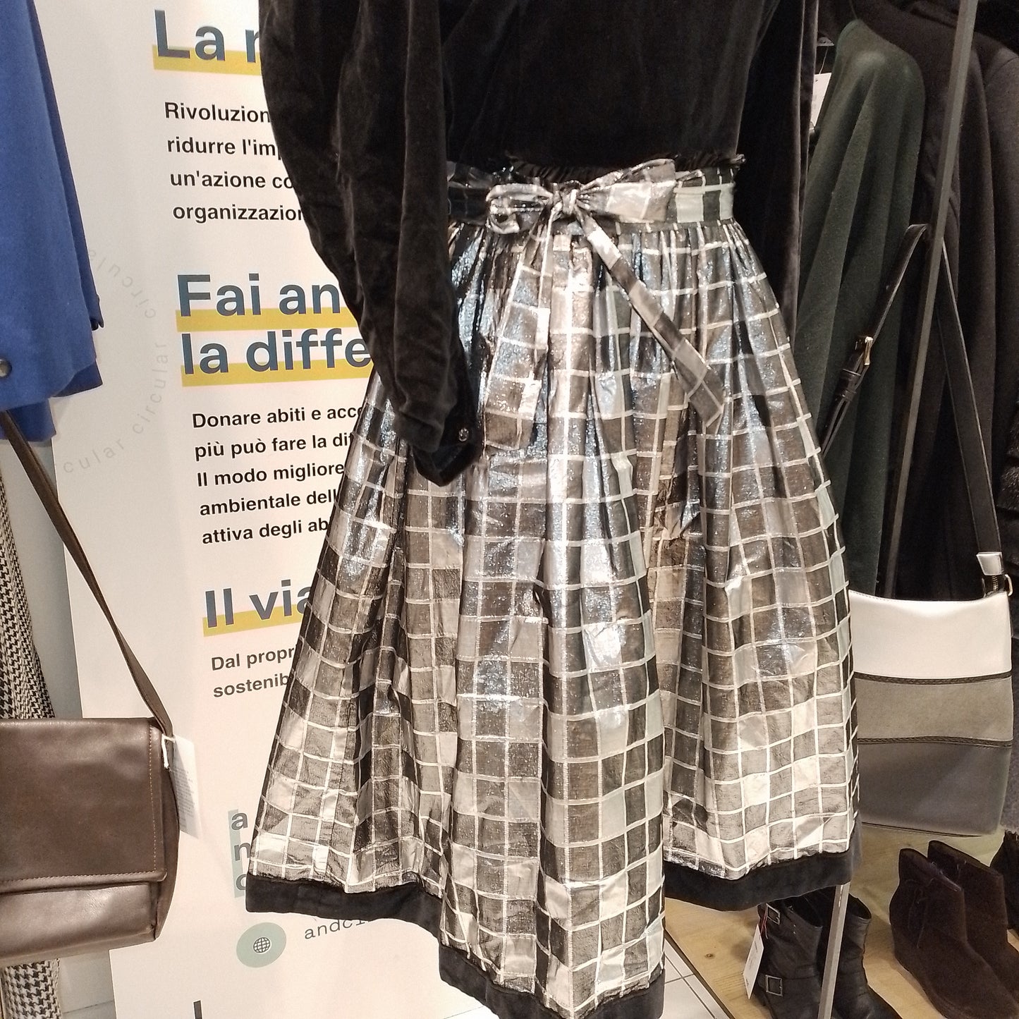 Abito in lamè e velluto