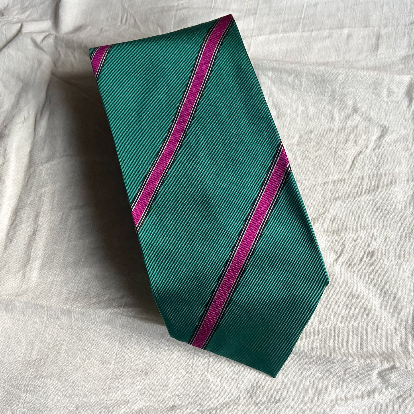 Cravatta verde in seta Gianfranco Ferrè